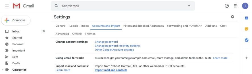 Gmail Import Mail